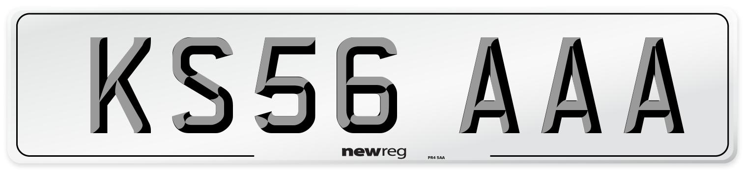 KS56 AAA Number Plate from New Reg